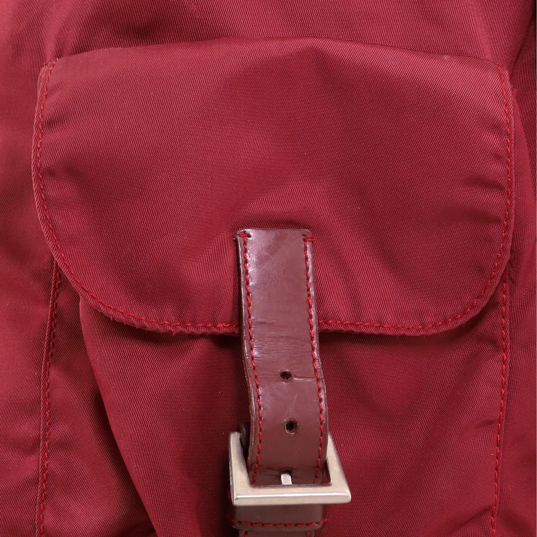 Prada Double Pocket Buckle Backpack Tessuto Small 2