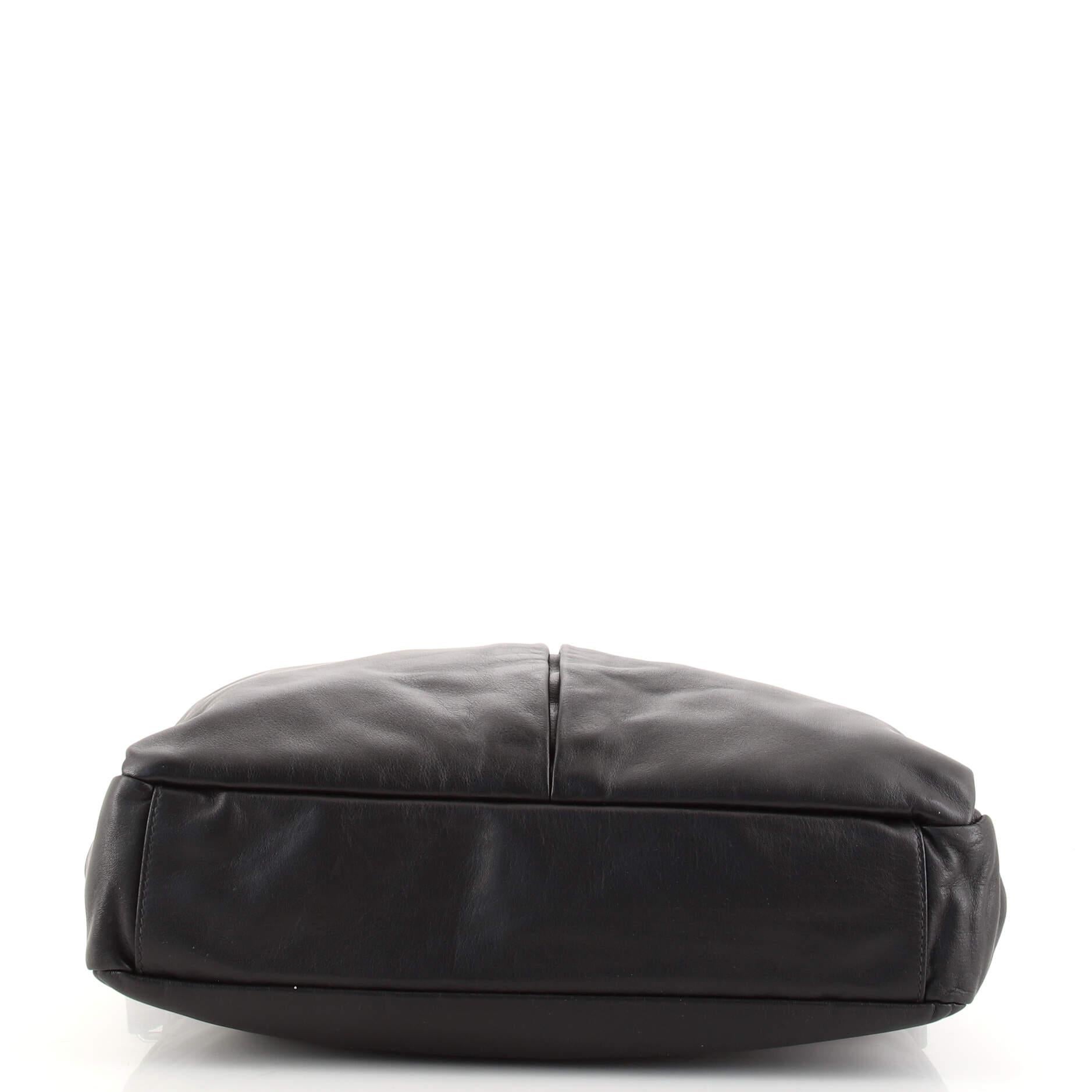 Women's or Men's Prada Double Pocket Zip Messenger Soft Calfskin Large