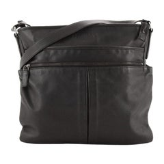Prada Double Pocket Zip Messenger Soft Calfskin Large