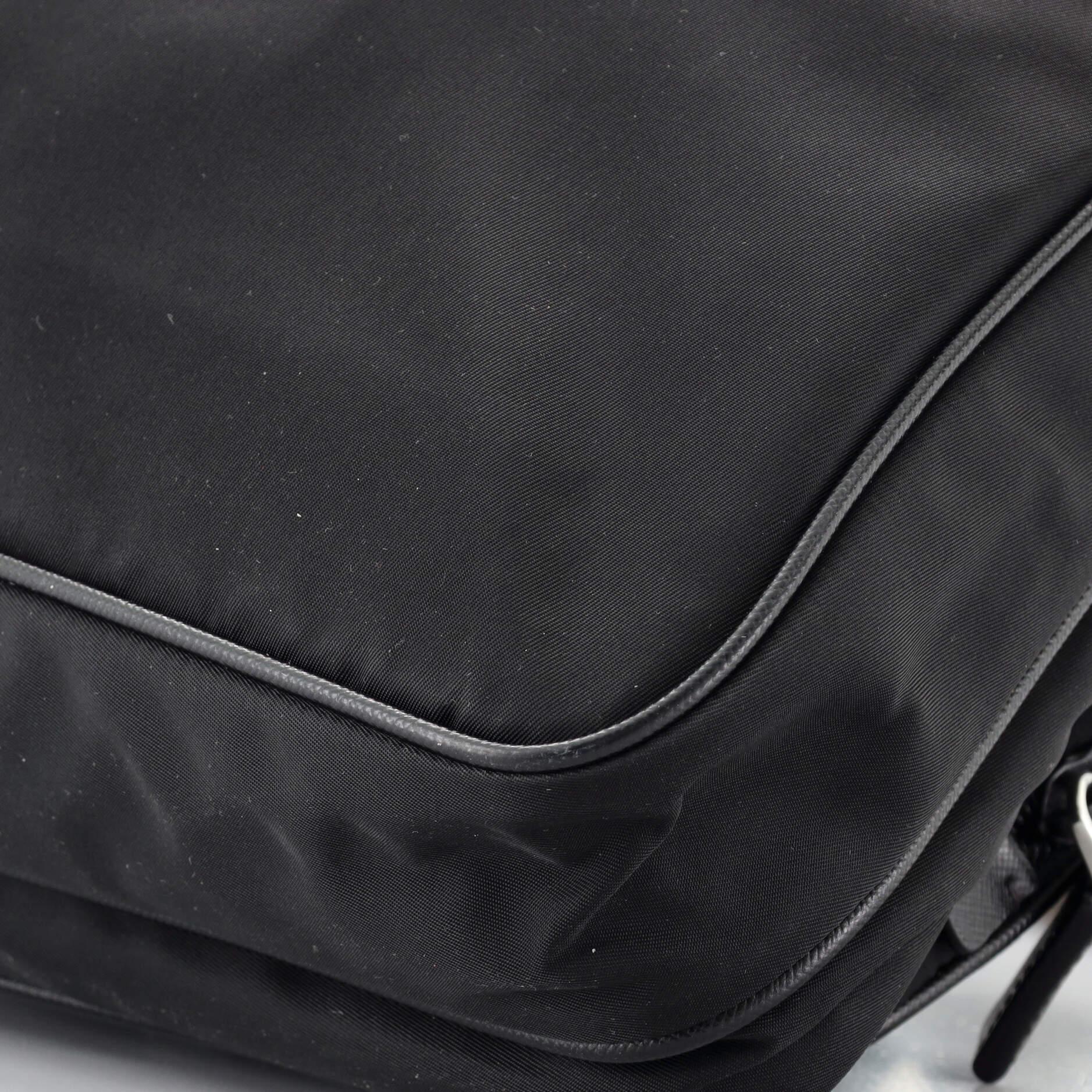 Prada Double Pocket Zip Messenger Tessuto Medium 1
