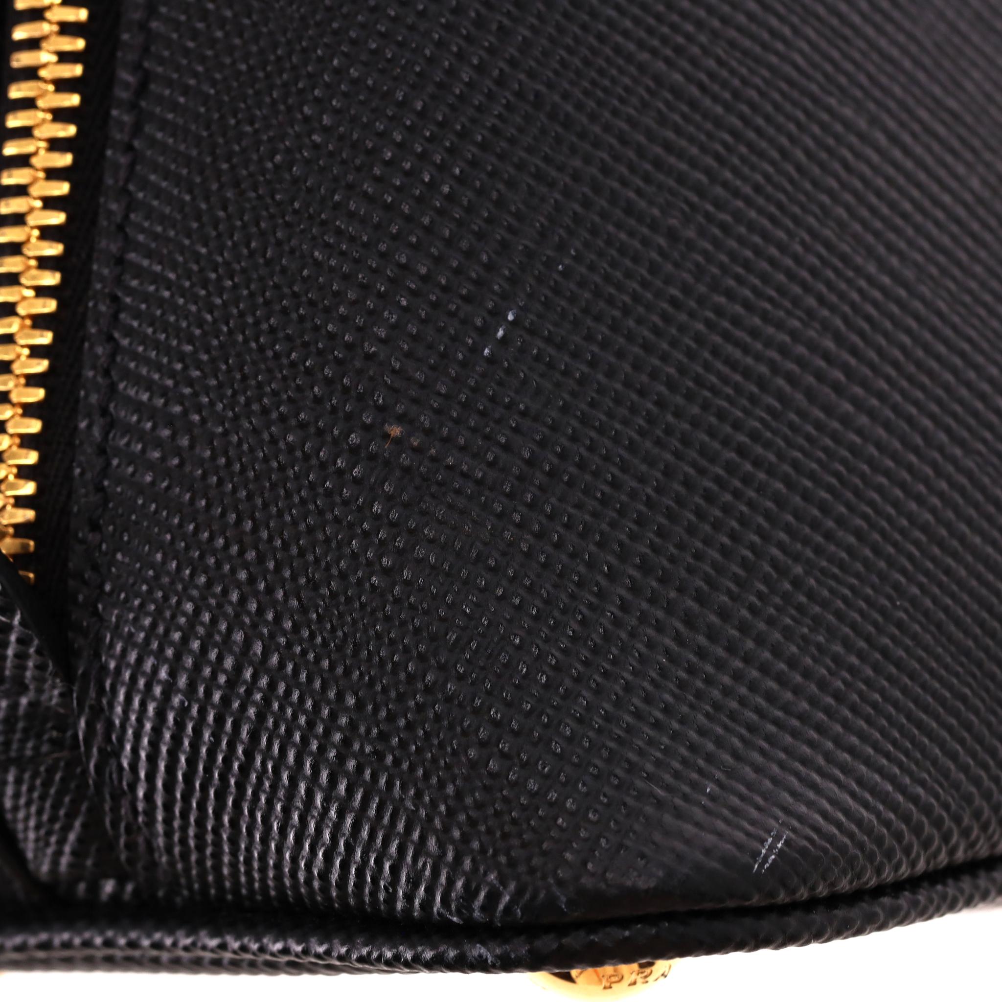 Prada Double Saffiano Leder-Umhängetasche im Angebot 7
