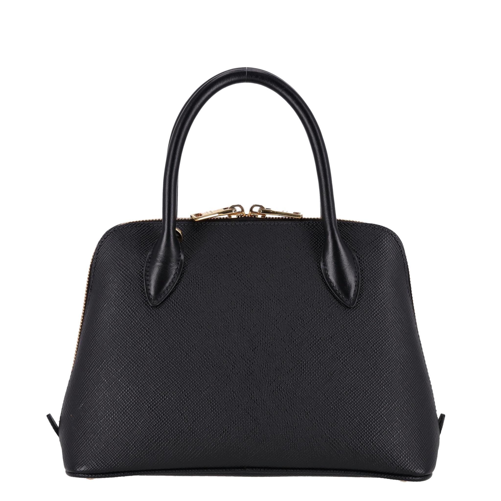 Prada Double Saffiano Leder-Umhängetasche im Zustand „Hervorragend“ im Angebot in London, GB