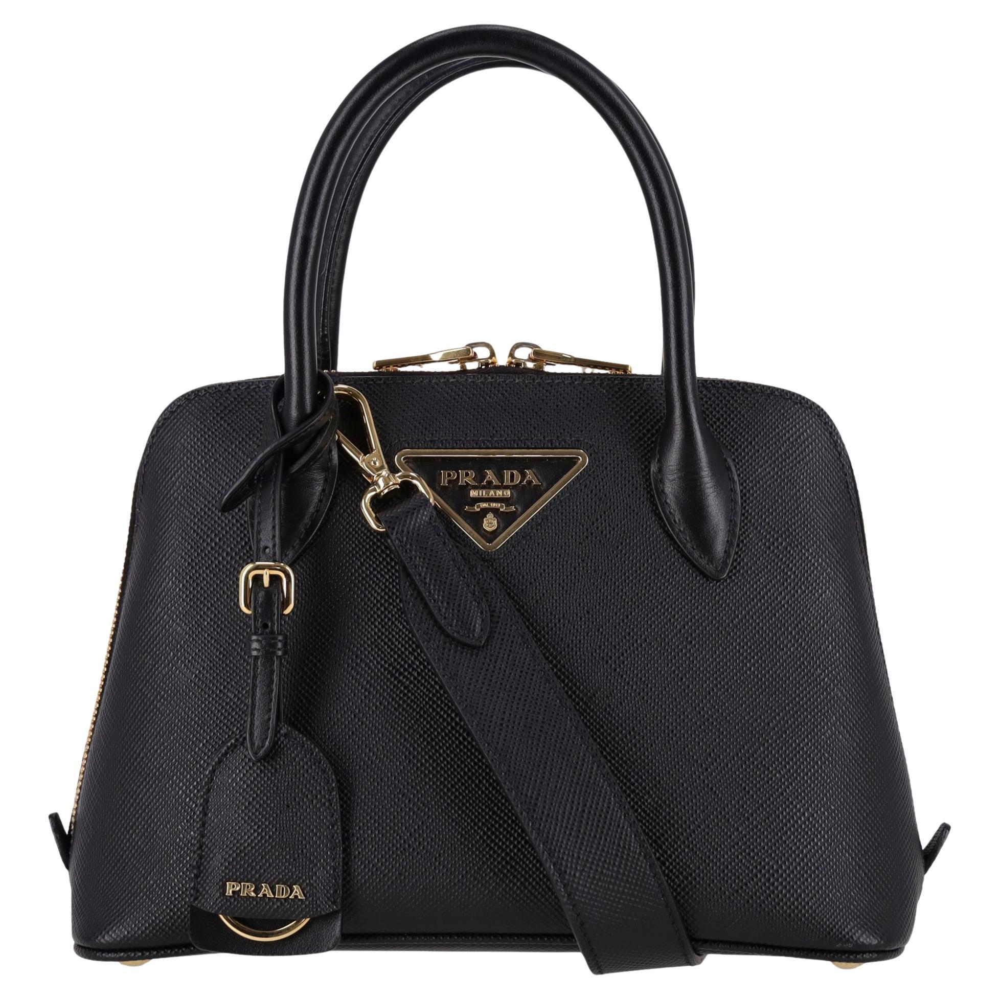Sac à bandoulière Prada en cuir Saffiano double