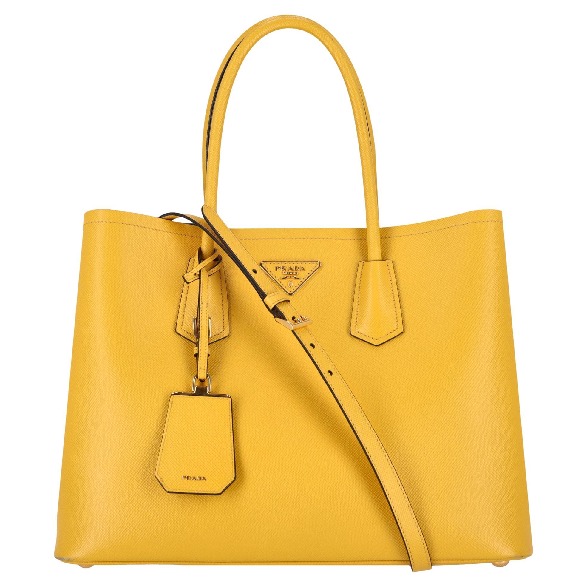 Prada Double Saffiano Leather Large Tote Bag