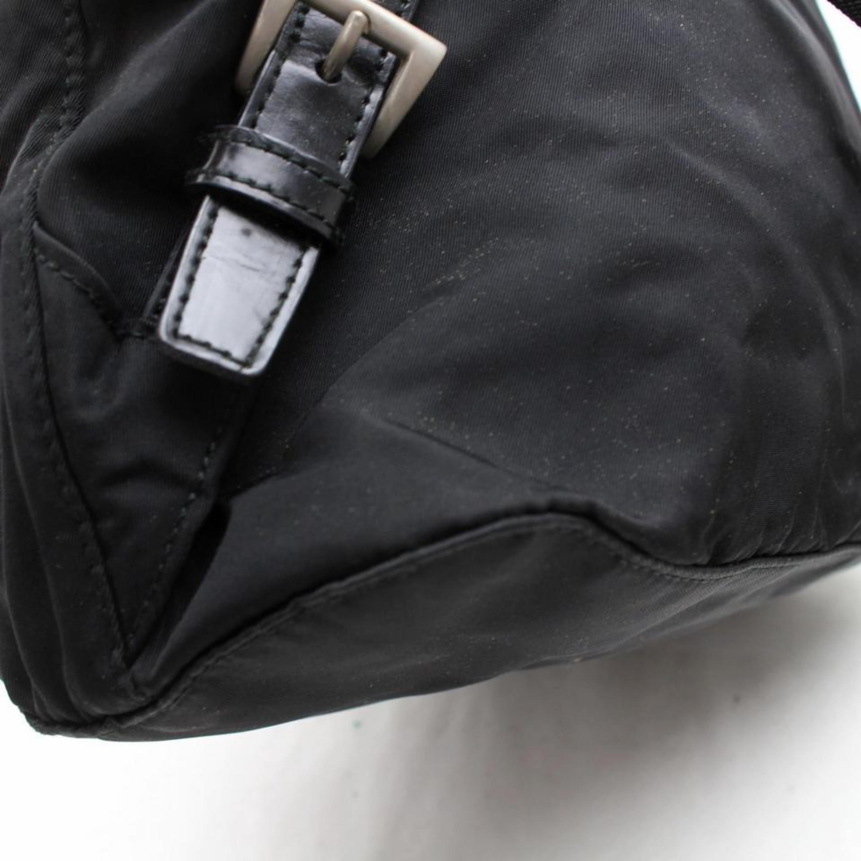 Prada Double Tessuto Pocket 867836 Black Nylon Backpack For Sale 3