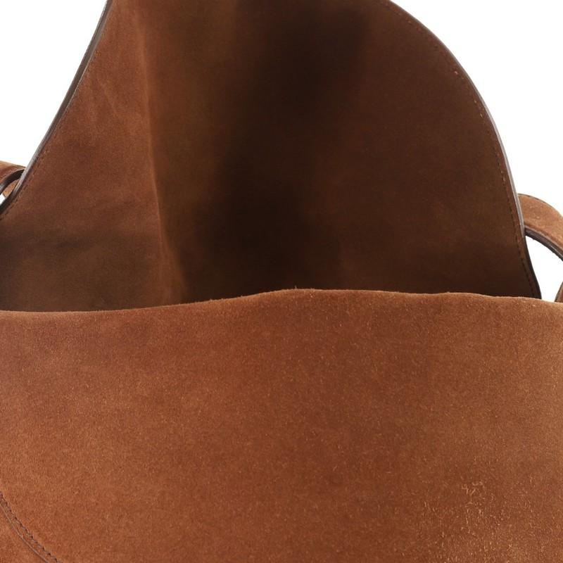 Prada Double Top Flap Hobo Suede  2