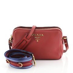 Prada Double Zip Camera Bag Vitello Daino