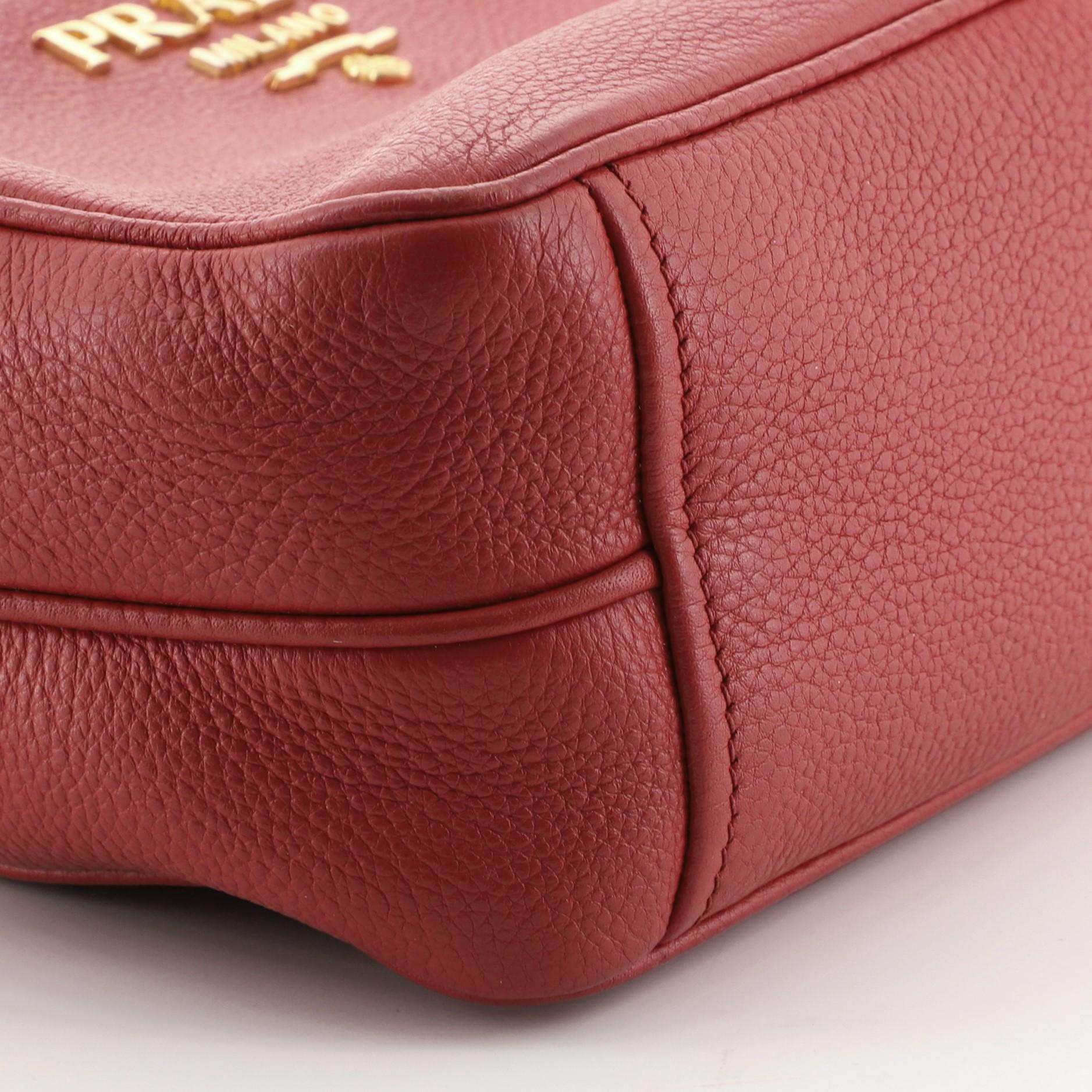 Prada Double Zip Camera Bag Vitello Daino In Good Condition In NY, NY