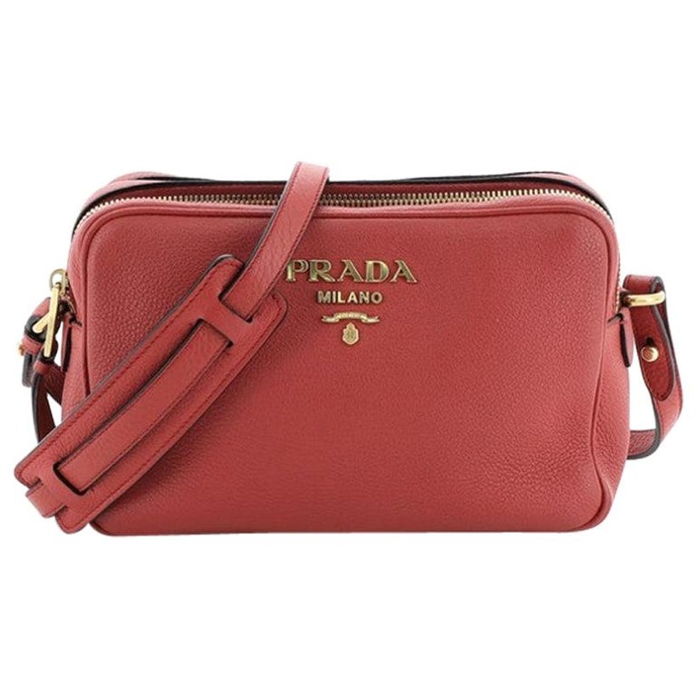 Prada Double Zip Camera Bag Vitello Daino at 1stDibs