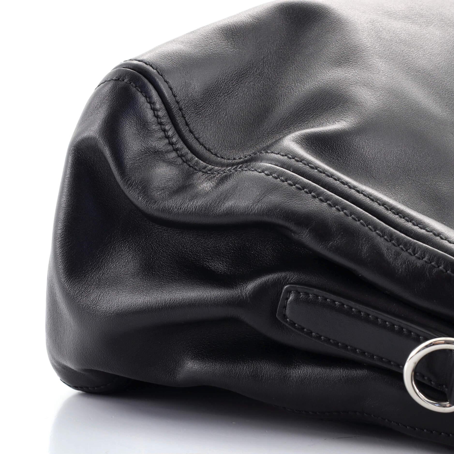 Prada Double Zip Convertible Tote Soft Calf Medium In Good Condition In NY, NY