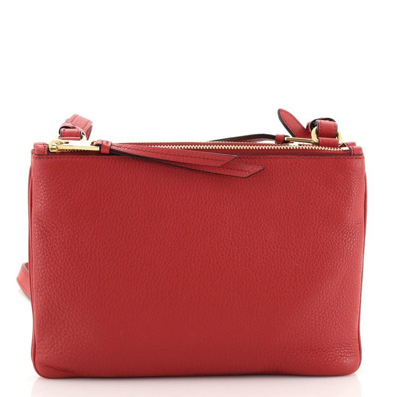 Prada Double Zip Crossbody Bag Vitello Phenix Small at 1stDibs prada