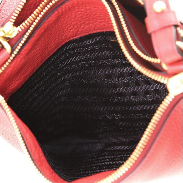 Prada Vitello Phenix Double Zip Crossbody Bag (SHF-19434) – LuxeDH