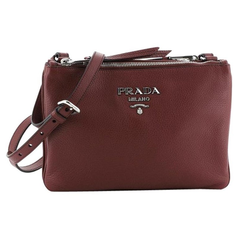 Prada Double Zip Crossbody Bag Vitello Phenix Small at 1stDibs prada wallet men, prada watches