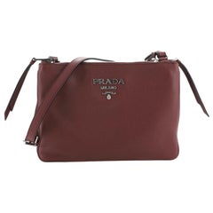 Prada Double Zip Crossbody Bag Vitello Phenix Small