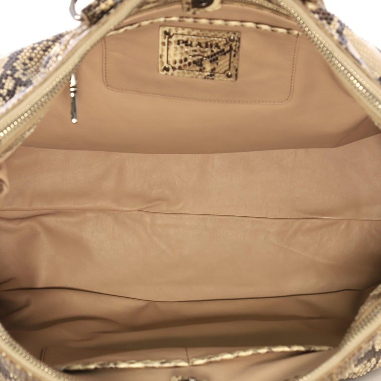 Prada Double Zip Lux Tote Python Large at 1stDibs