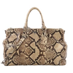 Prada Double Zip Lux Tote Python Large