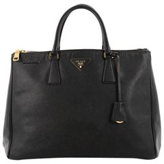Prada Double Zip Lux Tote Saffiano Leather Large