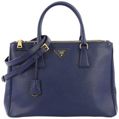 Prada Double Zip Lux Tote Saffiano Leather Medium