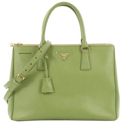 Prada Double Zip Lux Tote Saffiano Leather Medium