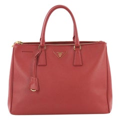 Prada Double Zip Lux Tote Saffiano Leather Medium