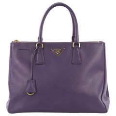 Prada Double Zip Lux Tote Saffiano Leather Medium
