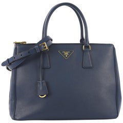 Prada Double Zip Lux Tote Saffiano Leather Medium