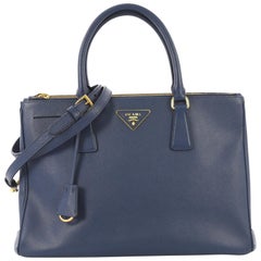 Prada Double Zip Lux Tote Saffiano Leather Medium
