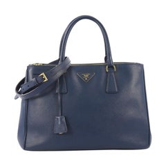 Prada Double Zip Lux Tote Saffiano Leather Medium