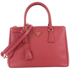 Prada Double Zip Lux Tote Saffiano Leather Medium