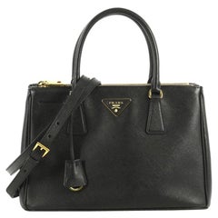 Prada Double Zip Lux Tote Saffiano Leather Medium