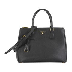Prada Double Zip Lux Tote Saffiano Leather Medium