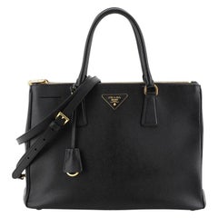 Prada Double Zip Lux Tote Saffiano Leather Medium