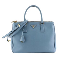 Prada Double Zip Lux Tote Saffiano Leather Medium
