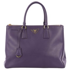 Prada Double Zip Lux Tote Saffiano Leather Medium