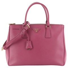 Prada Double Zip Lux Tote Saffiano Leather Medium