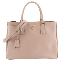 Prada Double Zip Lux Tote Saffiano Leather Medium