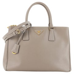 Prada Double Zip Lux Tote Saffiano Leather Medium