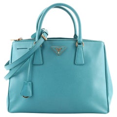 Prada Double Zip Lux Tote Saffiano Leather Medium