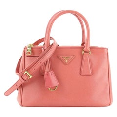 Prada Double Zip Lux Tote Saffiano Leather Mini