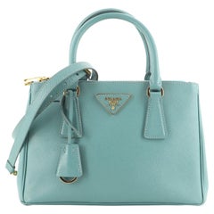 Prada Double Zip Lux Tote Saffiano Leather Mini