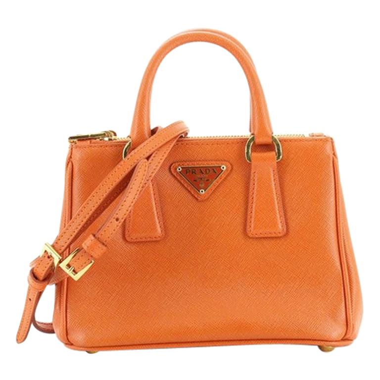 Prada Double Zip Lux Tote Saffiano Leather Nano 