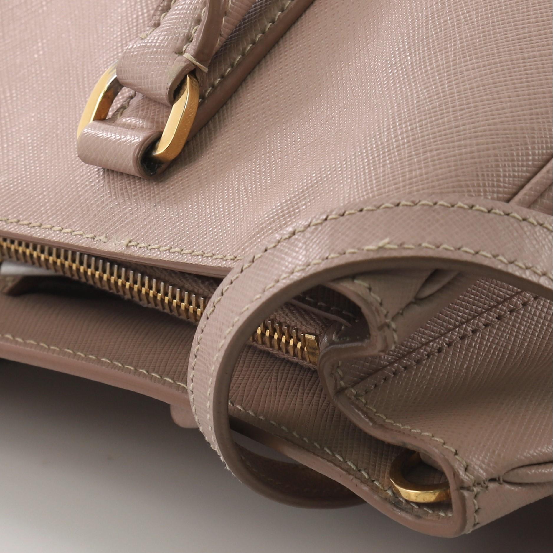 Prada Double Zip Lux Tote Saffiano Leather Small 5