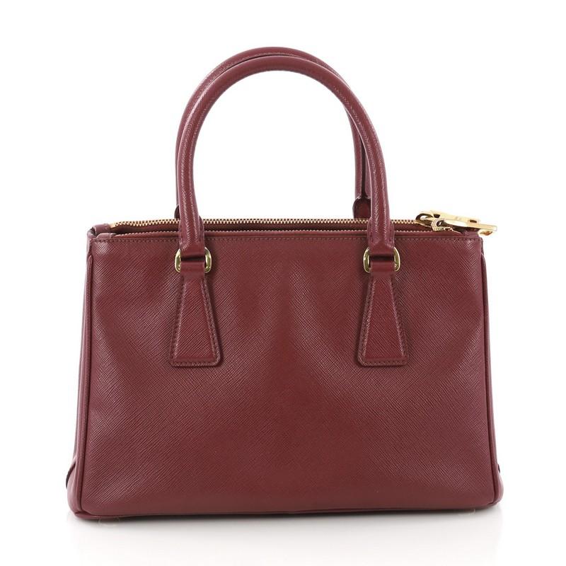 Prada Double Zip Lux Tote Saffiano Leather Small, In Good Condition In NY, NY
