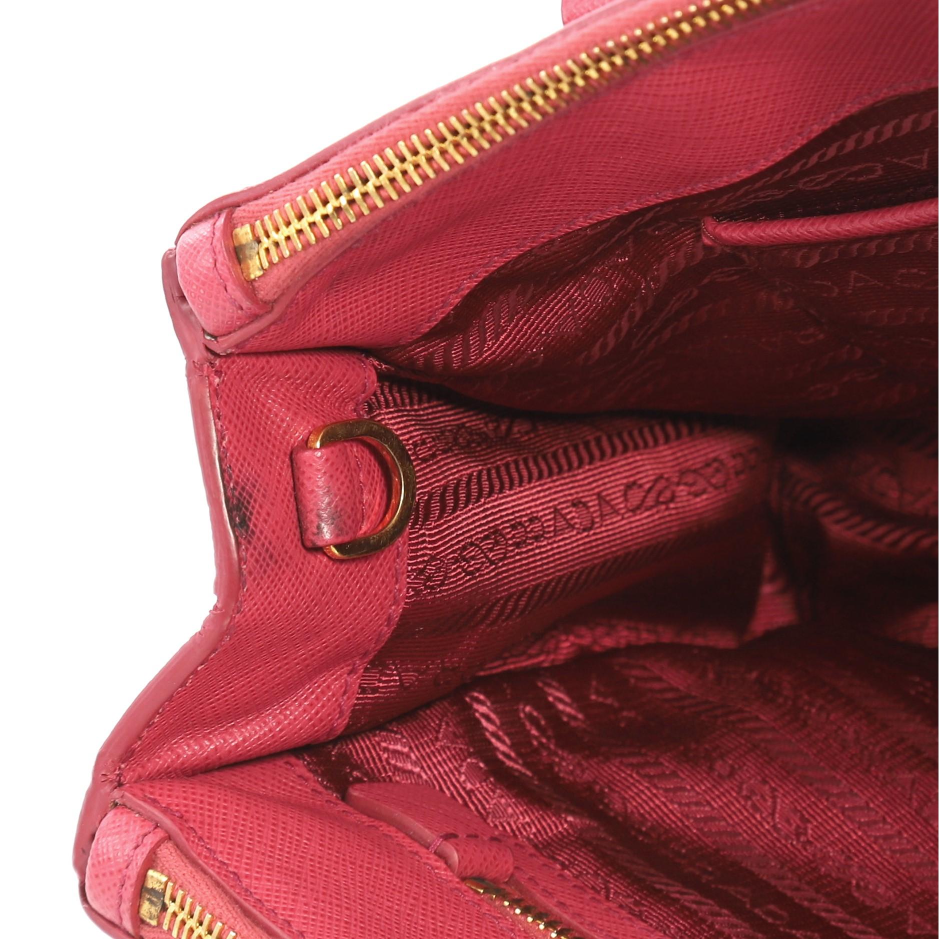 Prada Double Zip Lux Tote Saffiano Leather Small 3
