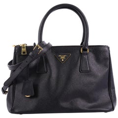 Prada Double Zip Lux Tote Saffiano Leather Small
