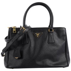 Prada Double Zip Lux Tote Saffiano Leather Small