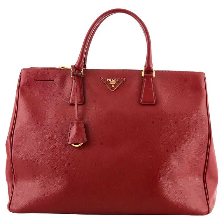 Prada Double Zip Lux Tote Saffiano Leather XL For Sale at 1stDibs