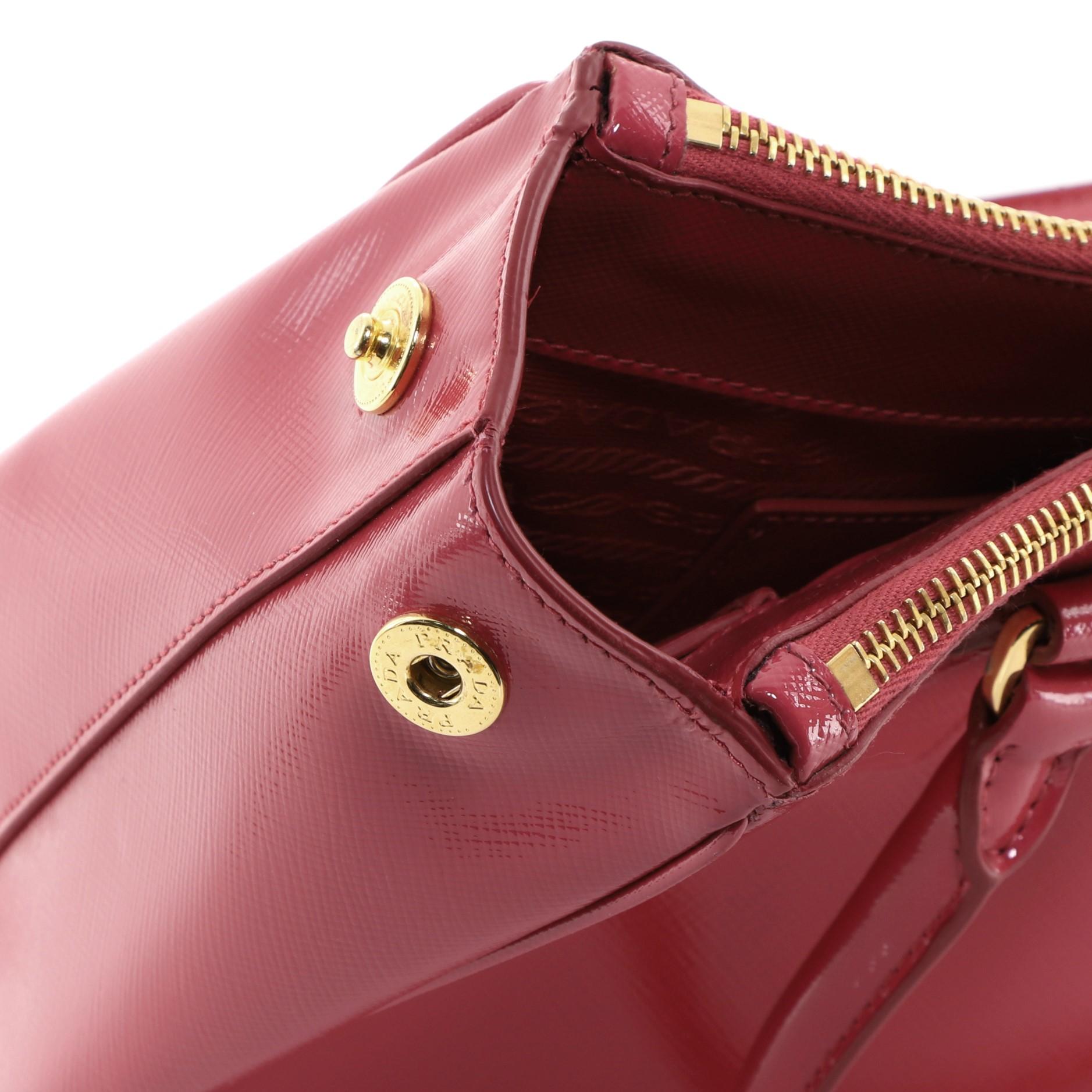 Prada Double Zip Lux Tote Vernice Saffiano Leather Mini 1