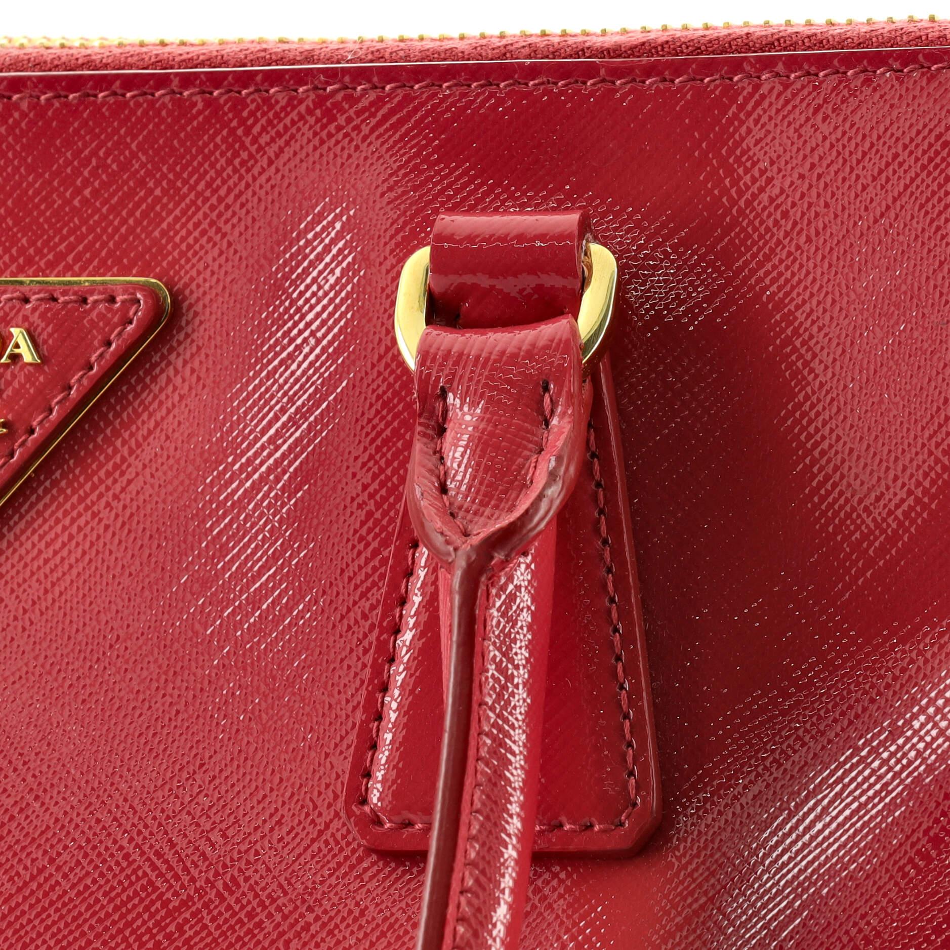 Women's or Men's Prada Double Zip Lux Tote Vernice Saffiano Leather Mini