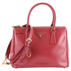 Prada Double Zip Lux Tote Vernice Saffiano Leather Mini